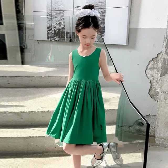 木木兔连衣裙 时髦潮流舒适无袖 儿童款