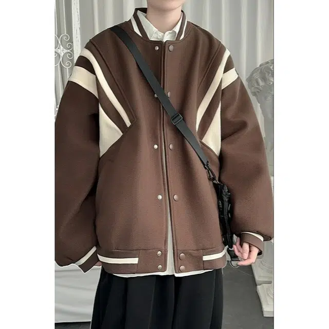 木木兔夹克 潮流时尚秋季男外套 美式复古 情侣装 大码 学生宽松休闲 简约日常通勤百搭 户外防风飞行员棒球服 青少年