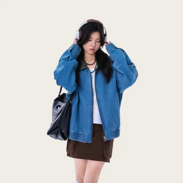 木木兔 潮流时尚秋季女装外套 简约百搭 美式复古短款高街情侣长袖上衣潮夹克 男女同款