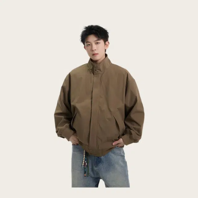 木木兔 潮流时尚秋季外套 情侣装 大码  简约百搭 宽松飞行员男春秋户外防风 休闲上衣夹克 男女同款