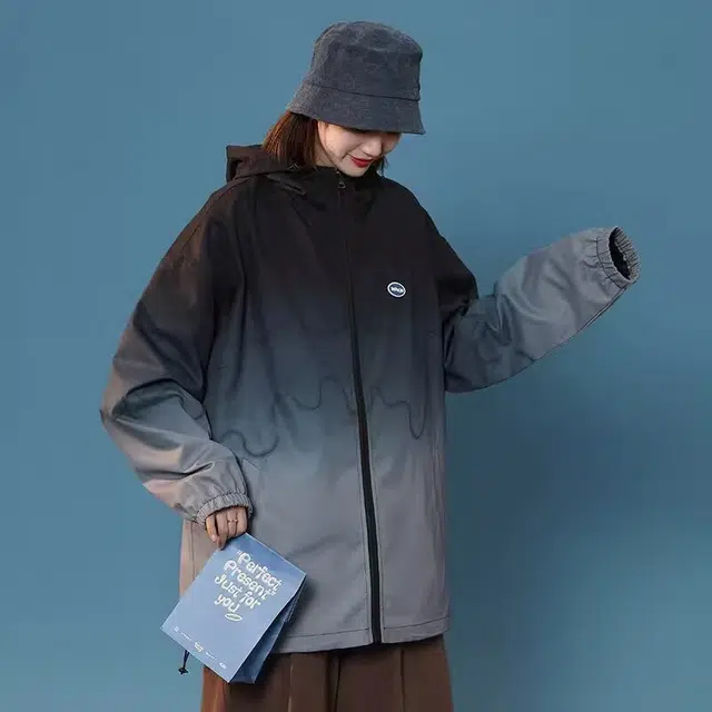 木木兔 潮流时尚 秋季外套 情侣装 大码  简约百搭 宽松休闲高街风防泼水速干运动服夹克 男女同款