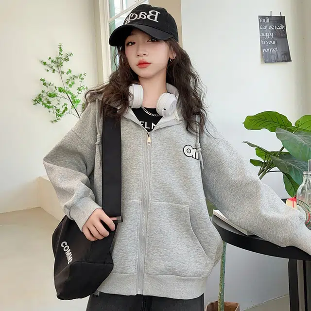 木木兔卫衣 潮流青春时尚 女童外套   宽松舒适柔软 连帽休闲百搭 女孩学院风  中大童