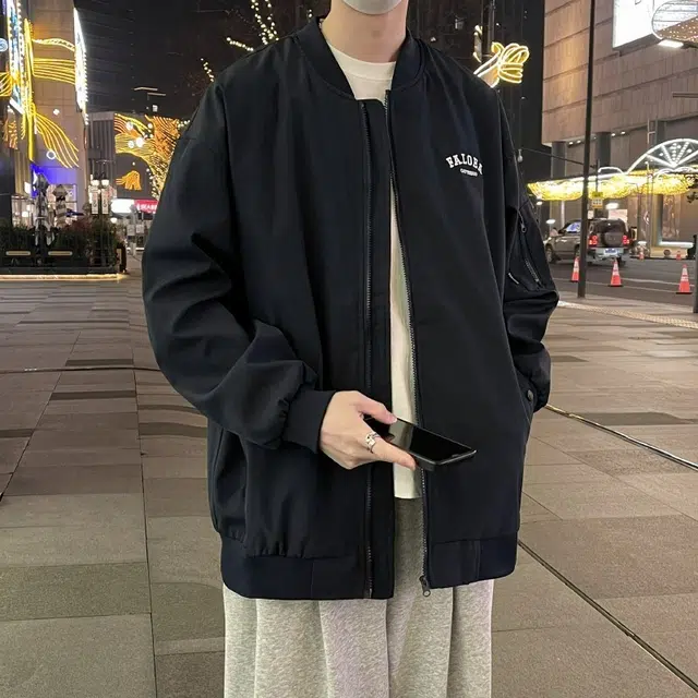 木木兔夹克 潮流时尚秋季男外套 美式复古 情侣装 大码 学生宽松休闲 简约日常通勤百搭 户外防风撞色工装棒球服 青少年