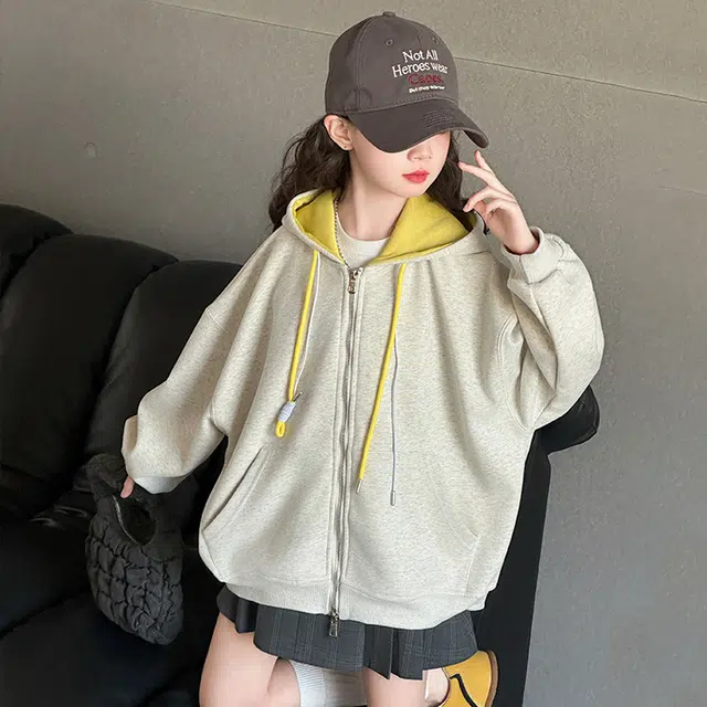 木木兔卫衣 潮流青春时尚 女童外套   宽松舒适柔软 连帽设计 韩范休闲百搭 女孩学院风  中大童