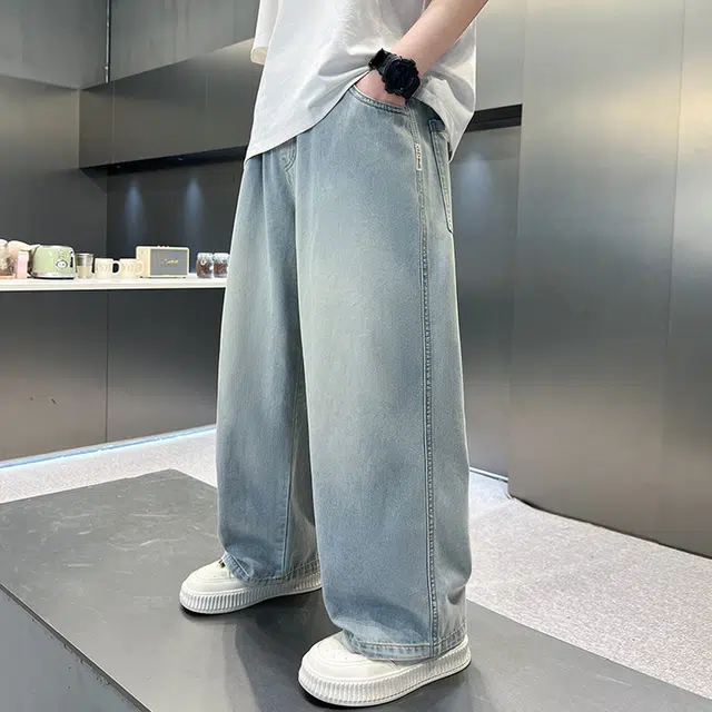 木木兔牛仔裤 时髦洋气冰丝防蚊炸街百搭 儿童款