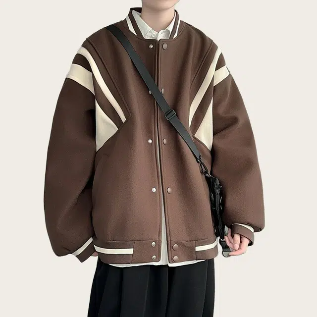 木木兔夹克 潮流时尚秋季男外套 美式复古 情侣装 大码 学生宽松休闲 简约日常通勤百搭 户外防风飞行员棒球服 青少年