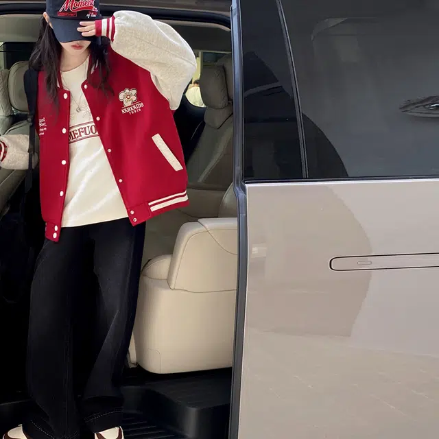 木木兔 棒球服 青春时尚 秋季女童外套 学院风 宽松舒适 学生 简约百搭休闲运动 潮流洋气 青少年