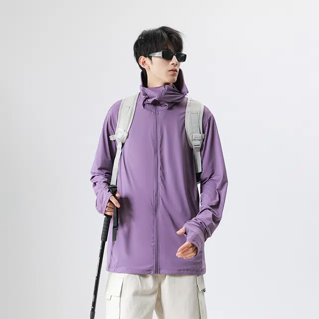 【dme】 冰丝夏季防紫外线可拆卸帽檐皮肤衣外套防晒服 男女同款
