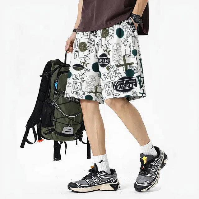 【dme】 宽松百搭运动薄款潮牌沙滩舒适五分休闲短裤 男女同款