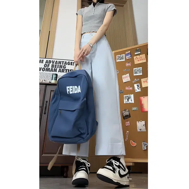【dme】 潮牌宽松显瘦直筒裤休闲牛仔裤 男女同款