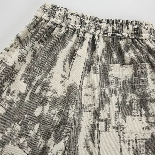 【dme】 美式扎染运动潮牌宽松直筒阔腿五分裤休闲短裤 男女同款