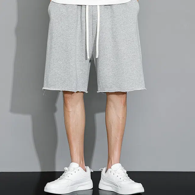 【dme】 时尚百搭纯色舒适宽松五分休闲短裤 男女同款