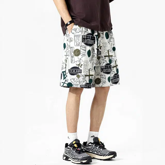 【dme】 宽松百搭运动薄款潮牌沙滩舒适五分休闲短裤 男女同款