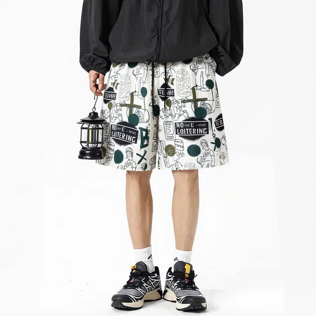 【dme】 宽松百搭运动薄款潮牌沙滩舒适五分休闲短裤 男女同款