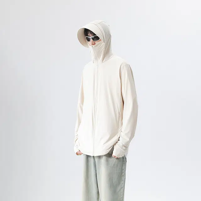 【dme】 冰丝夏季防紫外线可拆卸帽檐皮肤衣外套防晒服 男女同款