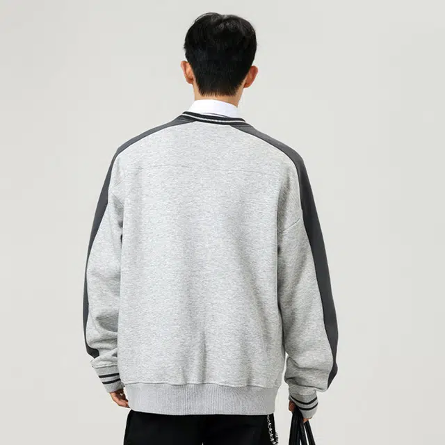 【dme】 美式复古拼接撞色上衣服秋季潮牌百搭宽松休闲套头圆领卫衣 男女同款