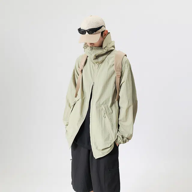 【dme】 夏季外套户外休闲轻奢防紫外线宽松连帽防晒服 男女同款