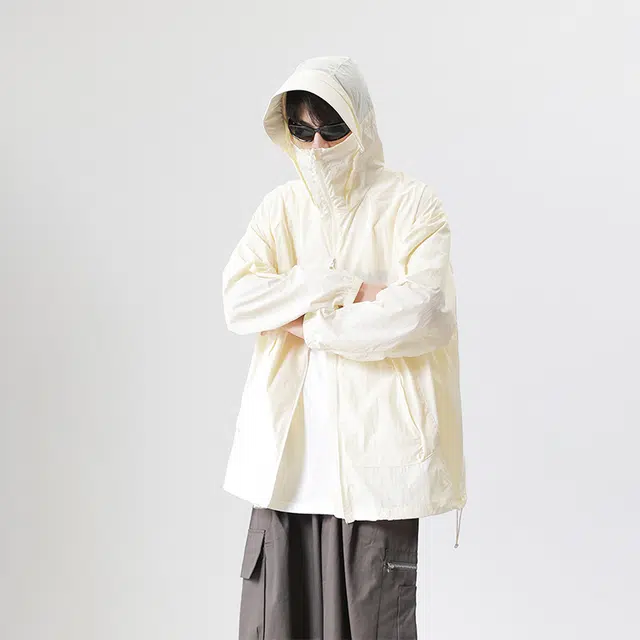 【dme】 夏季外套户外休闲轻奢防紫外线宽松连帽防晒服 男女同款