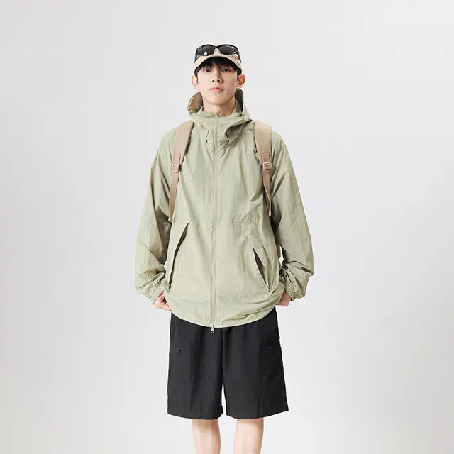 【dme】 夏季外套户外休闲轻奢防紫外线宽松连帽防晒服 男女同款