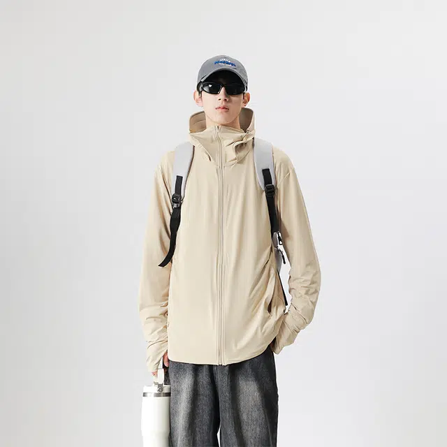 【dme】 冰丝夏季防紫外线可拆卸帽檐皮肤衣外套防晒服 男女同款