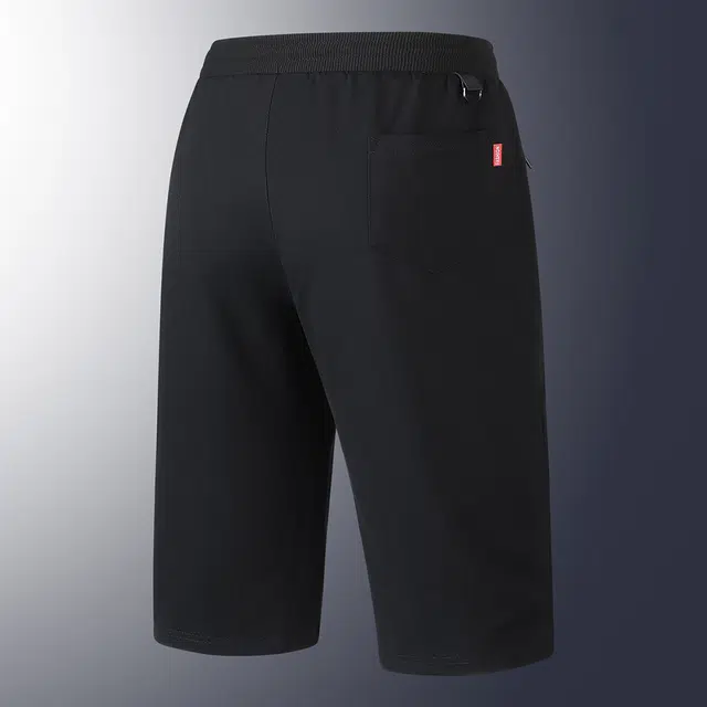 【dme】 纯棉七分裤男士夏季薄款透气运动裤纯色宽松休闲短裤 男款