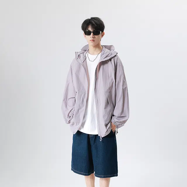 【dme】 夏季外套户外休闲轻奢防紫外线宽松连帽防晒服 男女同款