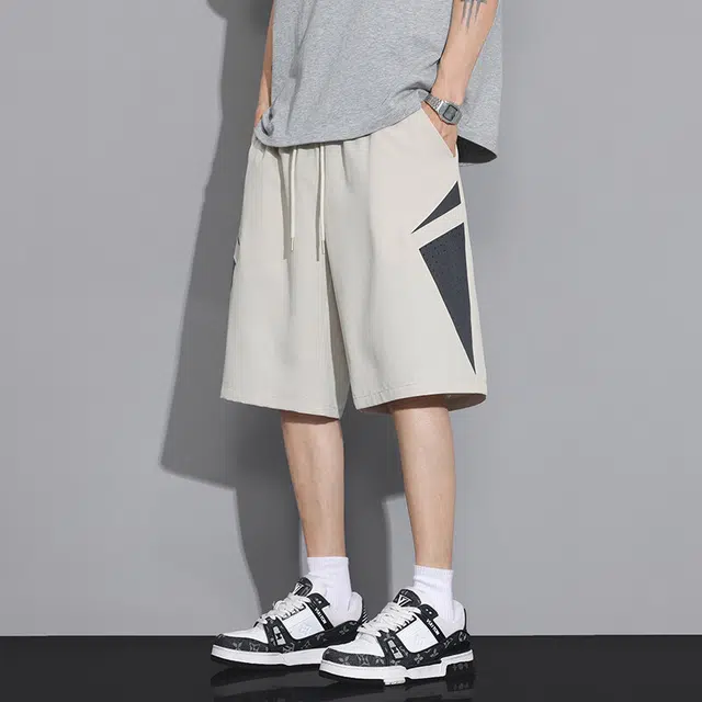 【dme】 夏季冰丝网眼透气薄款宽松速干运动五分裤时尚百搭户外沙滩休闲短裤 男女同款