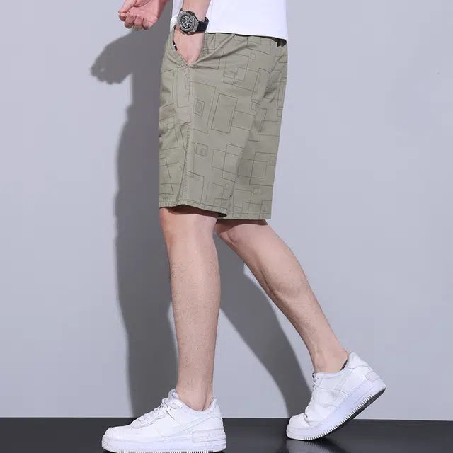 【dme】 时尚宽松裤子外穿纯棉五分裤中裤休闲短裤 男女同款