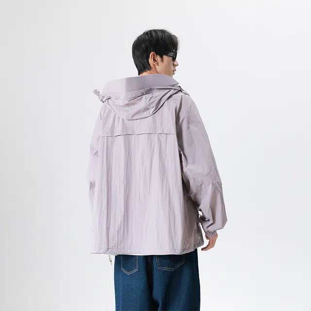 【dme】 夏季外套户外休闲轻奢防紫外线宽松连帽防晒服 男女同款