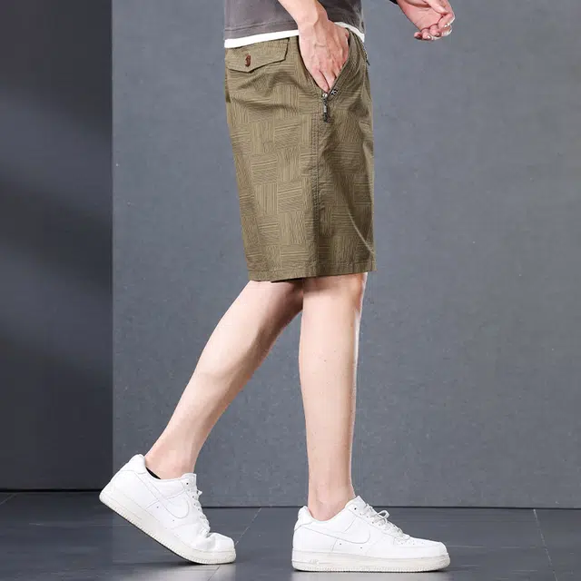 【dme】 夏季时尚纯色直筒裤舒适百搭宽松五分休闲短裤 男女同款
