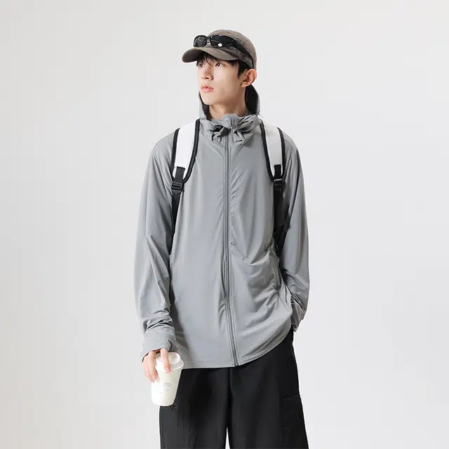 【dme】 冰丝夏季防紫外线可拆卸帽檐皮肤衣外套防晒服 男女同款