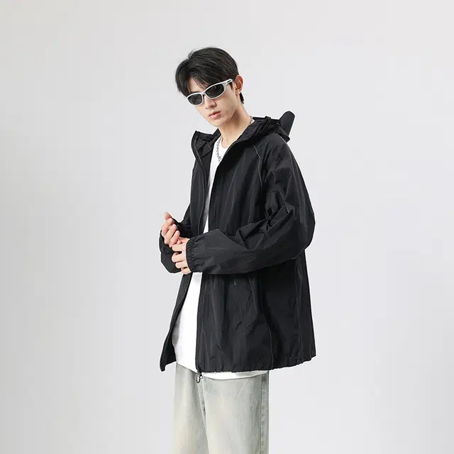 【dme】 夏季外套户外休闲轻奢防紫外线宽松连帽防晒服 男女同款