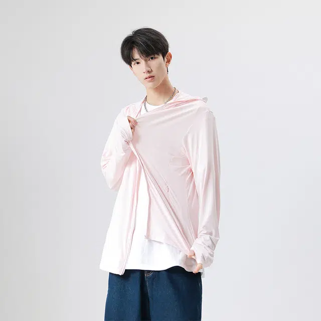 【dme】 冰丝夏季防紫外线可拆卸帽檐皮肤衣外套防晒服 男女同款