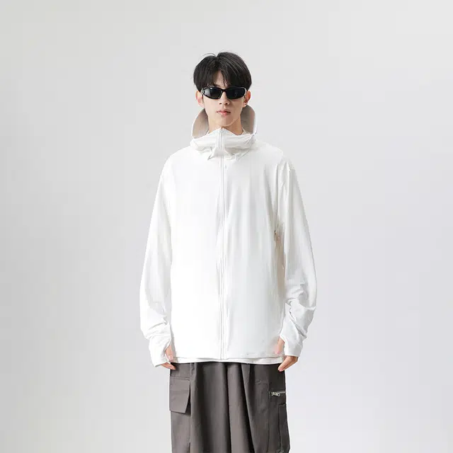 【dme】 冰丝夏季防紫外线可拆卸帽檐皮肤衣外套防晒服 男女同款