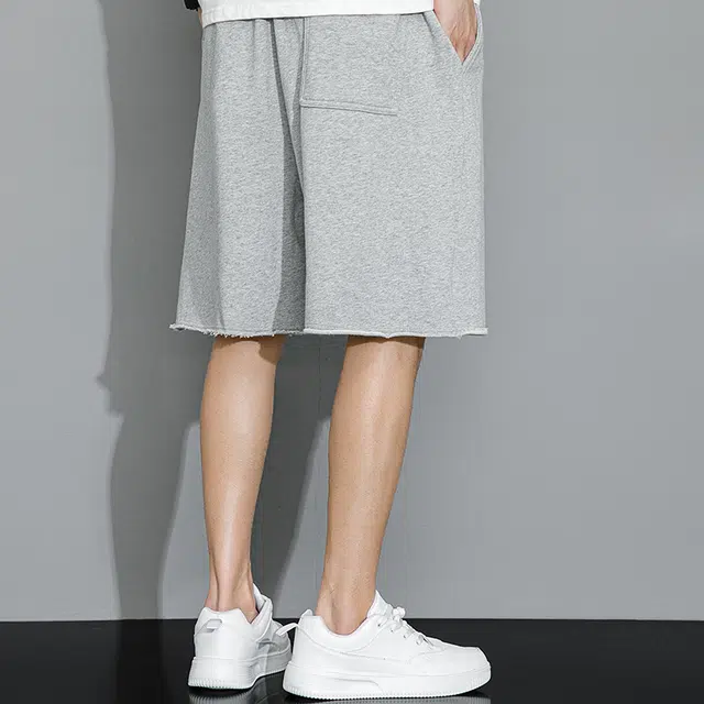 【dme】 时尚百搭纯色舒适宽松五分休闲短裤 男女同款