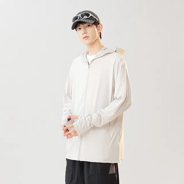 【dme】 冰丝夏季防紫外线可拆卸帽檐皮肤衣外套防晒服 男女同款