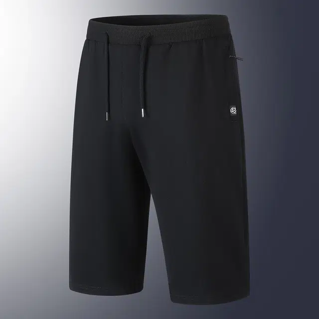 【dme】 纯棉七分裤男士夏季薄款透气运动裤纯色宽松休闲短裤 男款