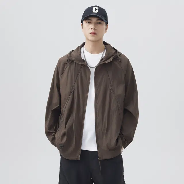 【dme】 山系机能风轻薄户外连帽宽松外套防晒服 男女同款
