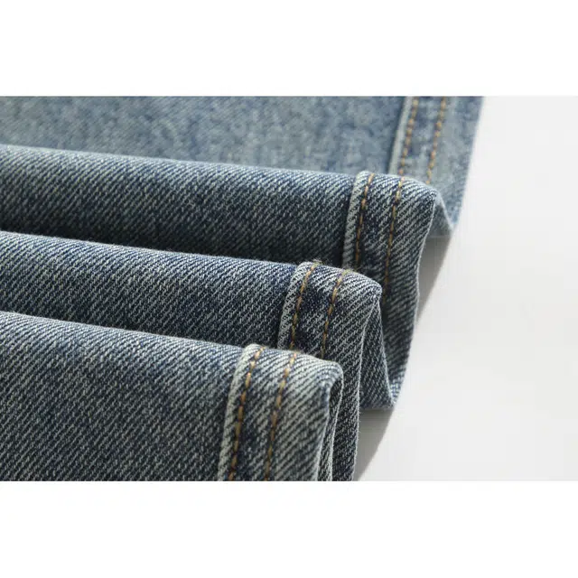 【dme】 潮流美式复古水洗宽松直筒裤潮牌高街百搭中性做旧休闲裤浅色系牛仔裤 男女同款