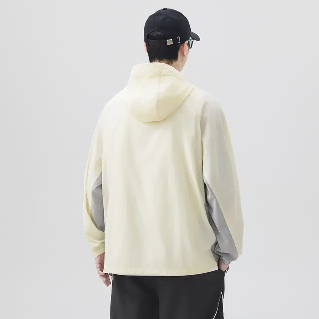 【dme】 防紫外线户外连帽外套夏季宽松百搭撞色巨好看的潮防晒服 男女同款
