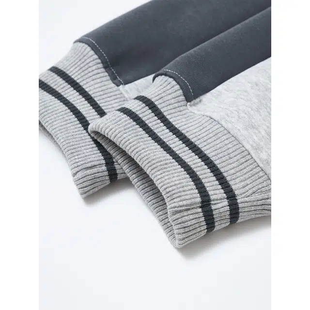 【dme】 美式复古拼接撞色上衣服秋季潮牌百搭宽松休闲套头圆领卫衣 男女同款