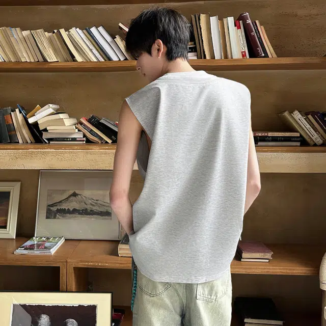 快鱼 美式简约基础痞帅时尚个性设计背心 男女同款