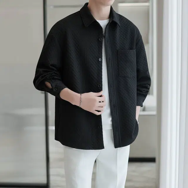 小香风老钱感肌理外套费尔岛上的猫 多风格百搭服饰满足多样需求衬衫 男女同款