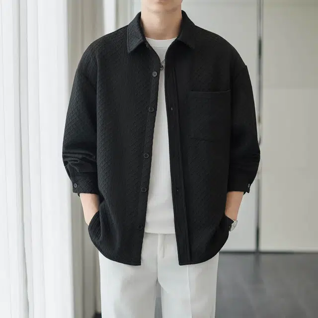 小香风老钱感肌理外套费尔岛上的猫 多风格百搭服饰满足多样需求衬衫 男女同款