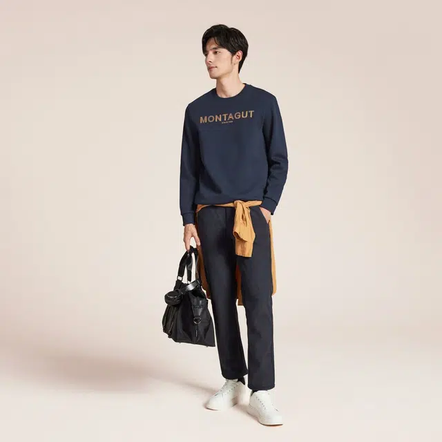 梦特娇 时尚舒适休闲百搭宽松卫衣 男款
