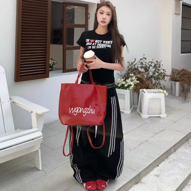 一碗士多 美式复古高街风设计感条纹阔腿长裤潮牌款式牛仔裤 男女同款