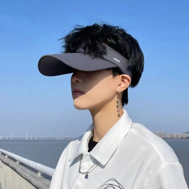 小凤仙 夏季遮阳时尚休闲太阳韩版运动鸭舌空顶 冰丝 防晒帽 男女同款情侣款