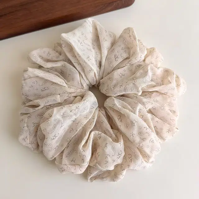 蒙妮 韩版简约时尚腰果花超大号大肠圈 布艺 发圈/头绳 女款
