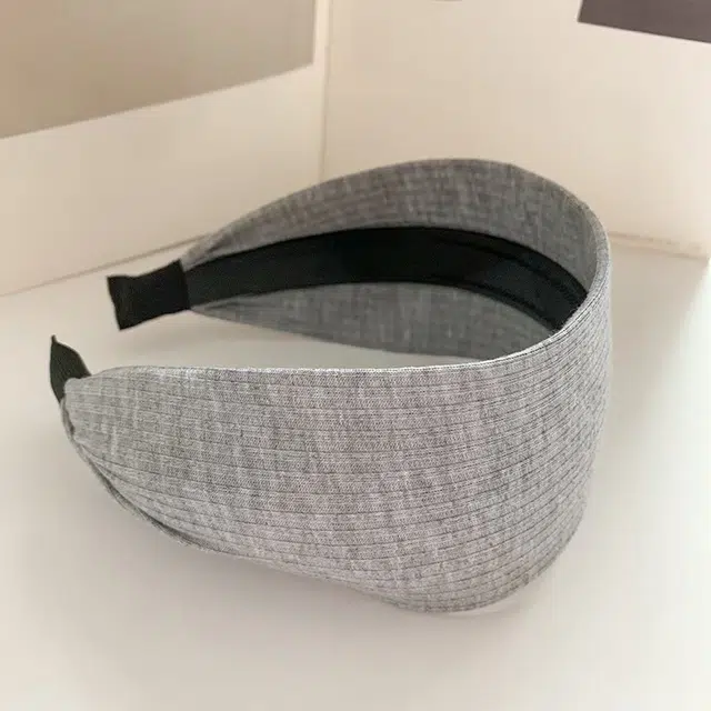 蒙妮 复古高级感条纹宽边针织头箍 塑料 发箍 女款
