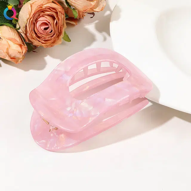 蒙妮 炫扁平弧形抓夹 亚克力 发夹 女款